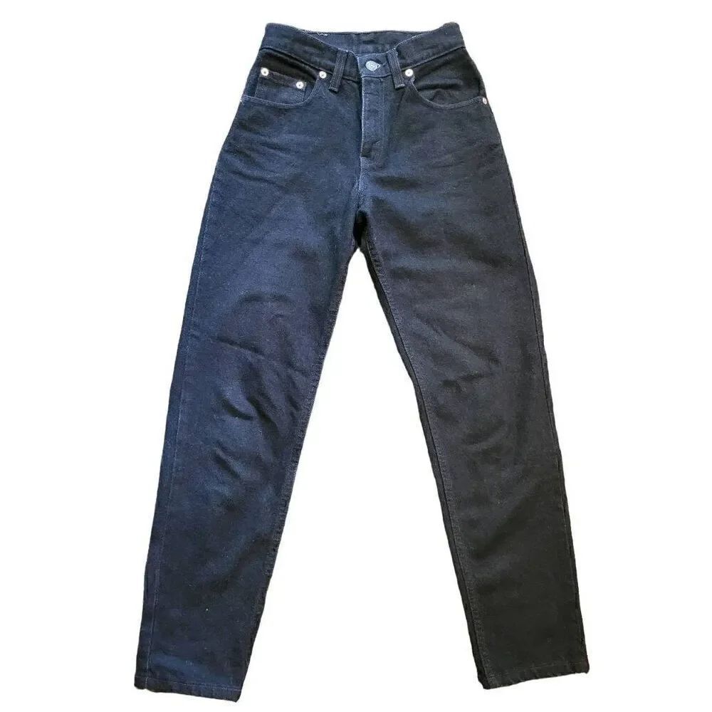 Vintage Levi's Jeans Women's 24 Black Taper 573 953 90s 1993
